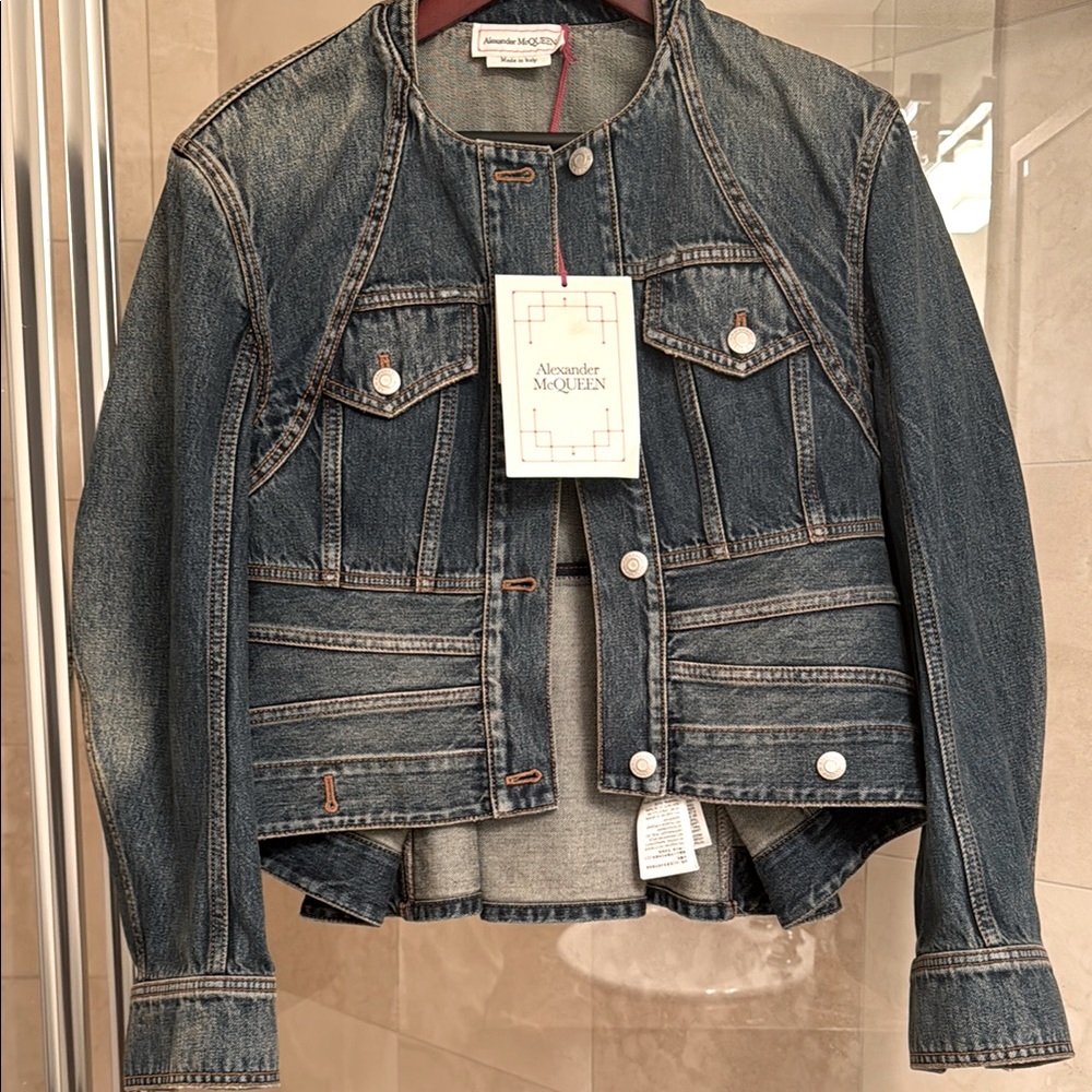 Alexander McQueen Blue Denim Jacket